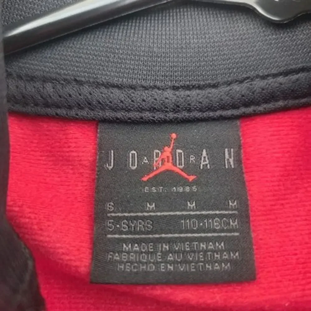 Nike Jordan Track Jacket Boys Medium 5-6 Years Jump Man Red Black Full Zip